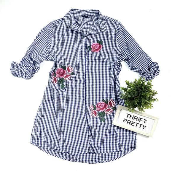 Style House Tops - Style House Blue Gingham Tunic Top Dress
